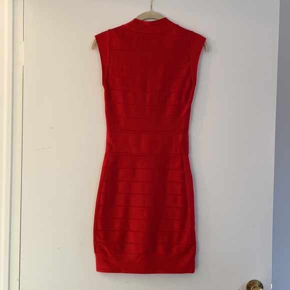 French connection red body con dress size 4 - Picture 2 of 4